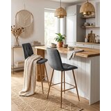 Libra stolica - tamnosivi baršun / noge od hrasta x 4 | shoptok.hr