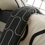 Catherine Lansfield Crna/bež posteljina za bračni krevet/za produženi krevet 230x220 cm Linear Curve – | shoptok.hr
