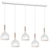  Luster na sajli NOAK 5xE27/15W/230V bela/buk | Eponuda.com