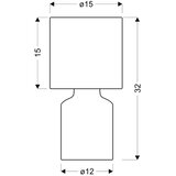 Candellux Lighting Bež namizna svetilka s tekstilnim senčnikom (višina 32 cm) Iner – | Shoptok.si