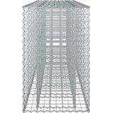  Gabionski uzdignuti krevet 2 pcs Srebrno 250 x 50 x 80 cm | shoptok.hr