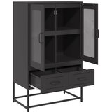 Visoka komoda crna 68x39x111,5 cm od čelika | Eponuda.ba