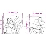  LED Božićna Dekoracija Šareni 69 x 79 cm PVC | shoptok.hr