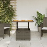 Vrtni stol sivi 80 x 80 x 71 cm od poliratana i bagremovog drva | shoptok.hr