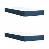  Krevet s oprugama i madracem plavi 200 x 200 cm od tkanine | shoptok.hr