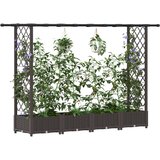  Povišeni krevet s mrežom i krovom Smeđa 203 x 40 x 123 cm PP | Shoptok.si