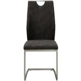 CARRYHOME nihajni stol, kovina, tekstil siva, barve kroma | Shoptok.si