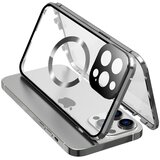 INF Dvostranski ovitek HD za telefon z zaponko in zaščito za leče, združljiv z iPhone Silver iPhone 14 Pro Max, (21302517) Cene