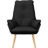 vidaXL Udobna stolica Crna tkanina | shoptok.hr