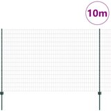 vidaXL evropska ograja s 5 U stebri Zelena 1,5x10 m jeklo | Shoptok.si