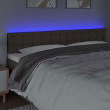  LED uzglavlje smeđesivo 180x5x78/88 cm od tkanine | shoptok.hr