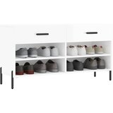  Klupa za cipele sjajna bijela 102x35x55 cm konstruirano drvo | shoptok.hr