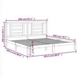  Posteljni okvir iz trdne borovine 200x200 cm, (20684730) | Shoptok.si