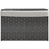  Košara za rublje s poklopcem siva 55,5x35x34 cm od poliratana | shoptok.hr