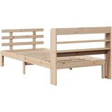 vidaXL Okvir kreveta s uzglavljem 90 x 200 cm od masivne borovine | shoptok.hr