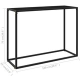  Konzolni stol crni 100 x 35 x 75 cm od kaljenog stakla | shoptok.hr
