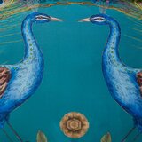 Matthew Williamson Zelenomodra posteljnina za zakonsko posteljo iz bombažnega satena 200x200 cm Xanadu Peacock – | Shoptok.si
