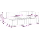  Kutni okvir kreveta s uzglavljem Tamnozelena 90 x 190 cm Baršun | shoptok.hr