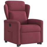 Naslonjač na podizanje od tkanine crvena boja vina | shoptok.hr