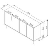 Hanah home Konzolni sto Clara, 150x75x36 cm, Antracit | Eponuda.ba