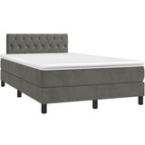  The Living Store Box spring postelja z vzmetnico temno siv 120x190 cm žamet - Box Spring Postelja, (21491550) | Shoptok.si