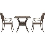  3-delni vrtni bistro set iz bronastega lita aluminija, (22015565) | Shoptok.si