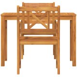  Vrtni set za objed 3 kom. Smeđa Čvrsto drvo akacije 110 x 55 x 74 cm | Shoptok.si