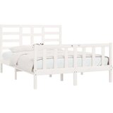  Posteljni okvir bel iz trdne borovine 160x200 cm, (20708183) | Shoptok.si