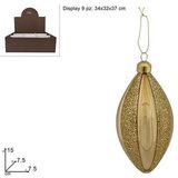  UKRAS OVALNI 15 CM ZLATNI STAKLENI Cijene