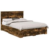  Konstrukcija postelje z vzglavjem Dimljeni oreh 150 x 200 cm, (5000103847) | Shoptok.si