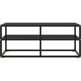 TV ormarić crni s crnim staklom 100 x 40 x 40 cm | Eponuda.ba