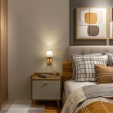  Brilagi - Zidna lampa NUBILA WOOD 1xE27/25W/230V hrast/siva | Eponuda.com