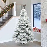 vidaXL Umestno božično drevo med 300 LED Zelena 240 cm PE in PVC | Shoptok.si