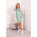 Kesi Dress with reflective print dark mint | shoptok.hr