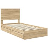  Krevet s od storage Sonoma hrast 100 x 200 cm Konstruirano drvo | shoptok.hr