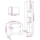  3-dijelni set kupaonskog namještaja boja hrasta drveni | shoptok.hr