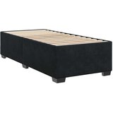 vidaXL Box spring postelja z vzmetnico črna 100x200 cm žamet | Shoptok.si