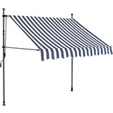 Maison Chic Ročno zložljiva tenda - Senčniki z LED lučkami 150 cm modra in bela, (22042311) Cene