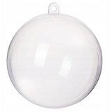 springos PLASTIČNA PROZORNA AKRILNA KROGLA VEZANA DECO KROGLA 11cm, (21638189) | Shoptok.si