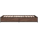  Okvir za krevet smeđi hrast 75x190 cm konstruirano drvo i metal | shoptok.hr