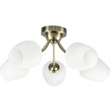  Plafonski luster ZINA 5xE27/40W/230V mesing/bela | Eponuda.com