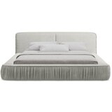 Makamii Svetlo siva oblazinjena zakonska postelja s prostorom za shranjevanje z mrežo 180x200 cm Keoni - | Shoptok.si