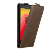 Cadorabo Ohišje, združljivo z Motorola MOTO C v kava rjava - Zaščitni ovitek v obliki flipa z magnetnim zapiranjem, (20559275) | Shoptok.si