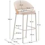 Kave Home Barski stol v bež in naravni barvi (višina sedeža 77 cm) Eamy – | Shoptok.si