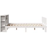  s regalom z knjige bez madraca bijeli 140x190cm borovina | shoptok.hr