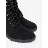 Shelvt Comfortable black ankle boots with a round toe | shoptok.hr