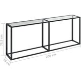  Konzolni stol prozirni 200 x 35 x 75,5 cm od kaljenog stakla | shoptok.hr