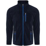 Dewberry 24601 5 Pocket Outdoor Full Zipper Fleece Jacket-NAVYVERT-2 Cene