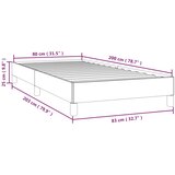  Okvir za krevet sivi 80 x 200 cm od umjetne kože | shoptok.hr