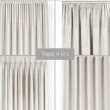 Filumi Kremno bela žametna zavesa za delno zatemnitev 400x175 cm Velto – | Shoptok.si